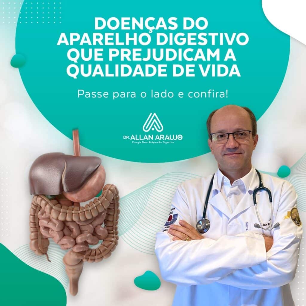 Dr. Allan Araujo fala sobre doenças comuns do aparelho digestivo e suas causas.